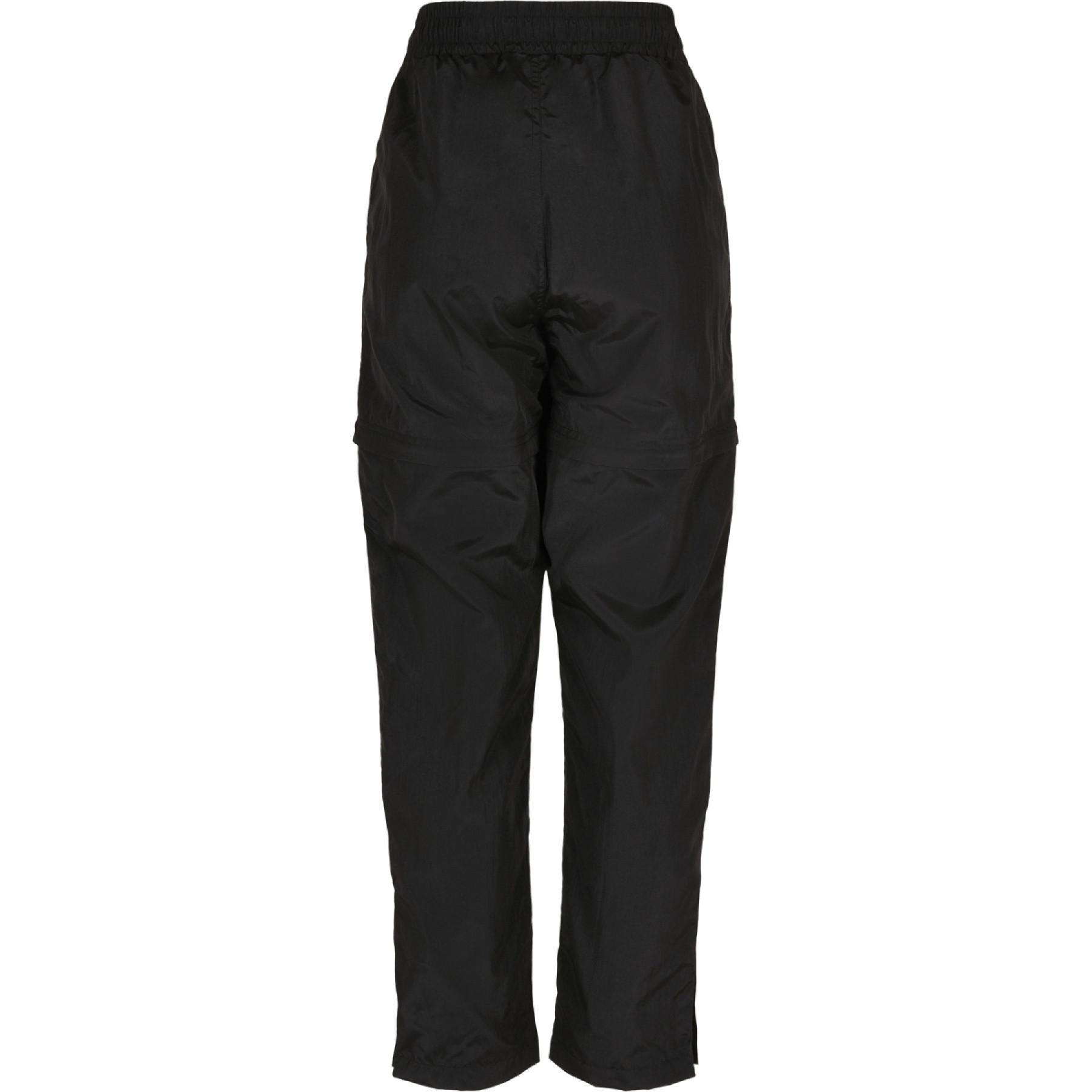 Spodnie damskie Urban Classics shiny crinkle nylon zip