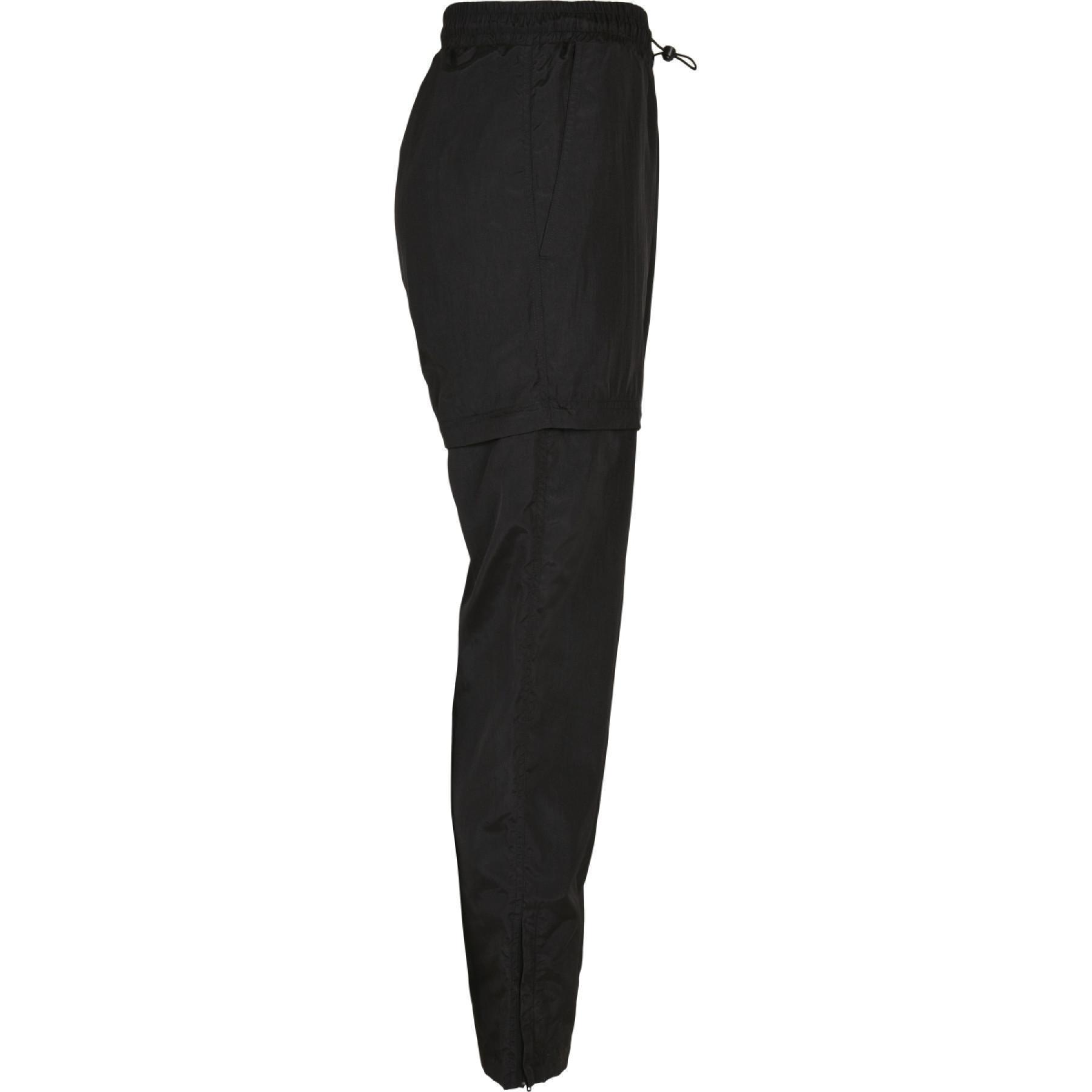 Spodnie damskie Urban Classics shiny crinkle nylon zip
