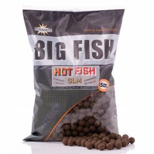 Gęste boilie Dynamite Baits Hot Fish & Glm 15 mm 1.8 kg