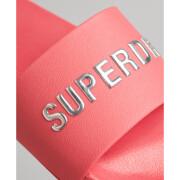 Damskie klapki basenowe z logo Superdry Code